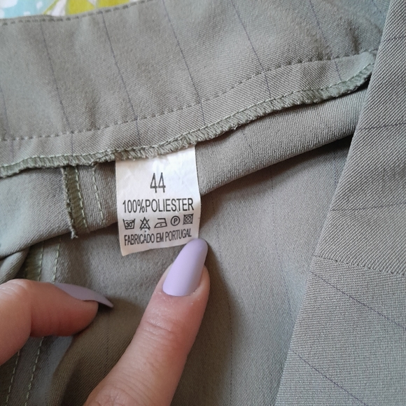 Women's Classic Pants Wide Leg Olive Green - Picture 8 of 8